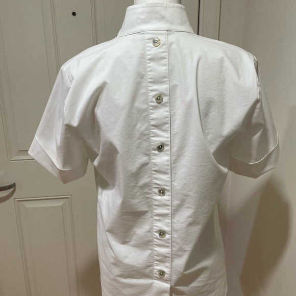 Hinson Wu Aileen Stand Collar Short Sleeve Top - Picture 7 of 14